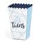 Big Dot of Happiness It's Twin Boys - Blue Twins Baby Shower Favor Popcorn Treat Boxes - Set of 12